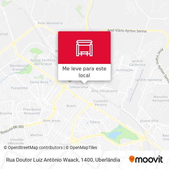 Rua Doutor Luiz Antônio Waack, 1400 mapa