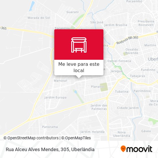 Rua Alceu Alves Mendes, 305 mapa