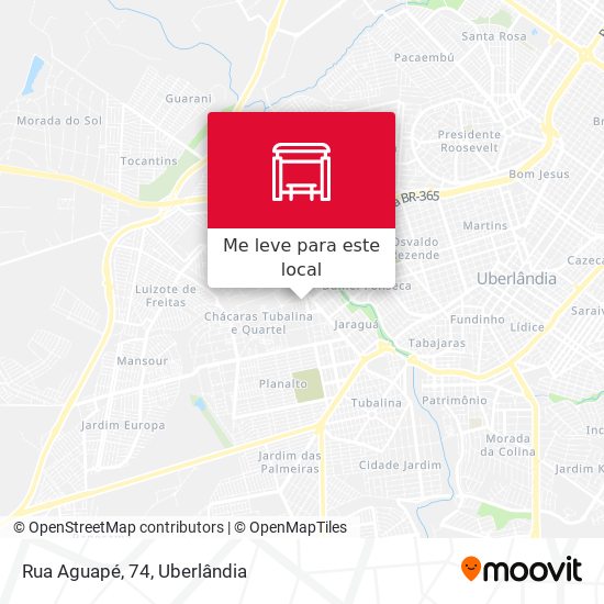 Rua Aguapé, 74 mapa