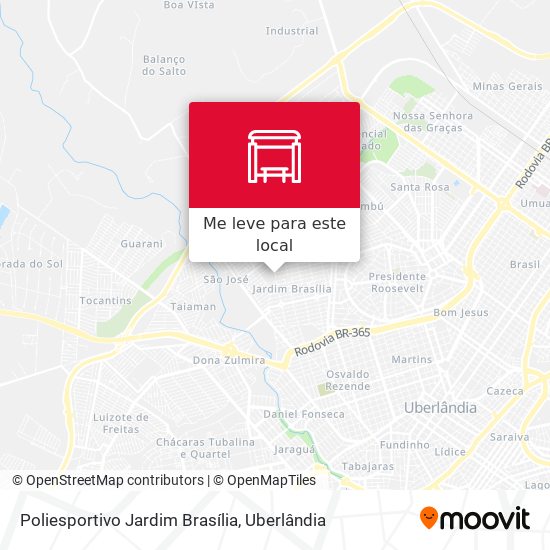 Poliesportivo Jardim Brasília mapa