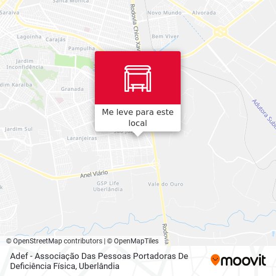 Adef - Associação Das Pessoas Portadoras De Deficiência Física mapa