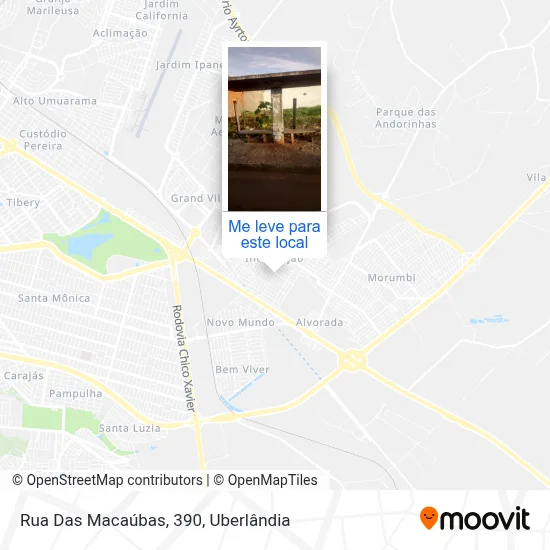 Rua Das Macaúbas, 390 mapa