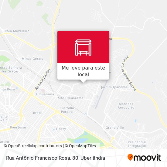 Rua Antônio Francisco Rosa, 80 mapa