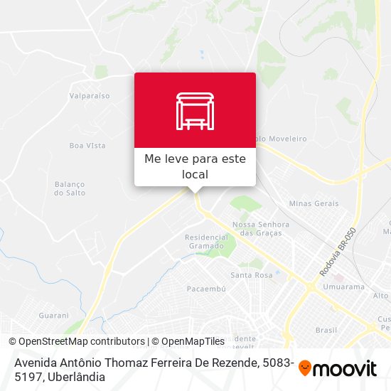 Avenida Antônio Thomaz Ferreira De Rezende, 5083-5197 mapa
