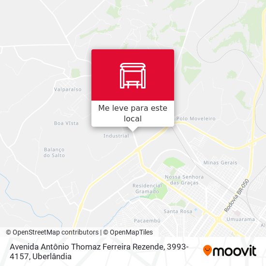 Avenida Antônio Thomaz Ferreira Rezende, 3993-4157 mapa