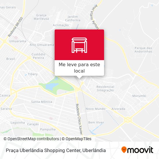 Praça Uberlândia Shopping Center mapa