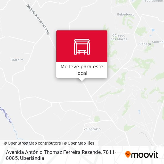 Avenida Antônio Thomaz Ferreira Rezende, 7811-8085 mapa