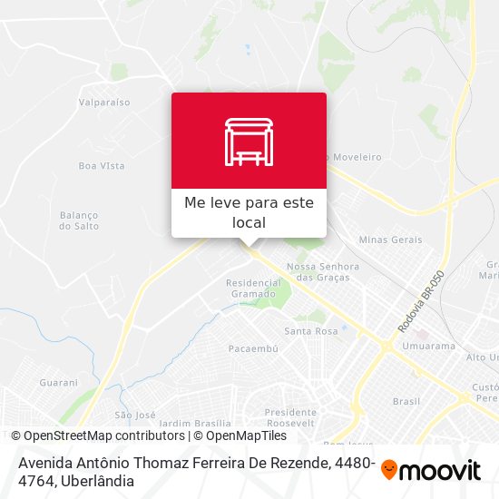 Avenida Antônio Thomaz Ferreira De Rezende, 4480-4764 mapa