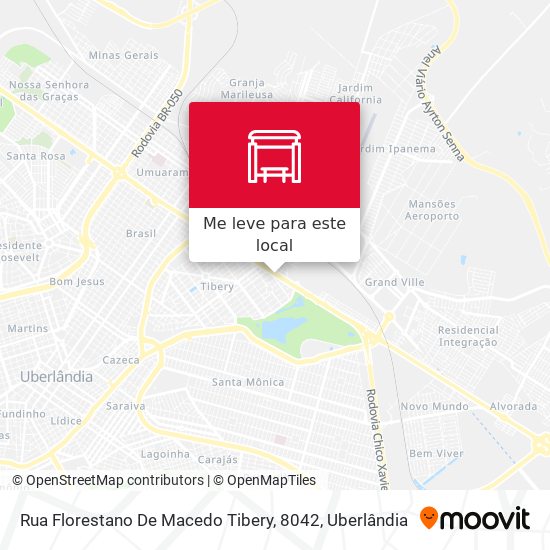 Rua Florestano De Macedo Tibery, 8042 mapa
