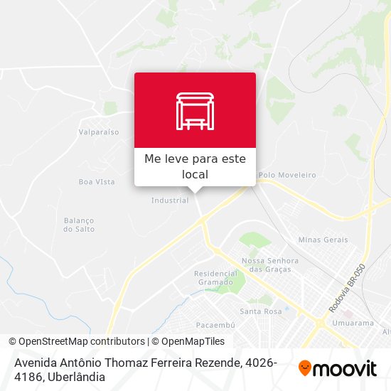 Avenida Antônio Thomaz Ferreira Rezende, 4026-4186 mapa