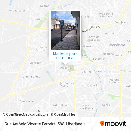 Rua Antônio Vicente Ferreira, 588 mapa