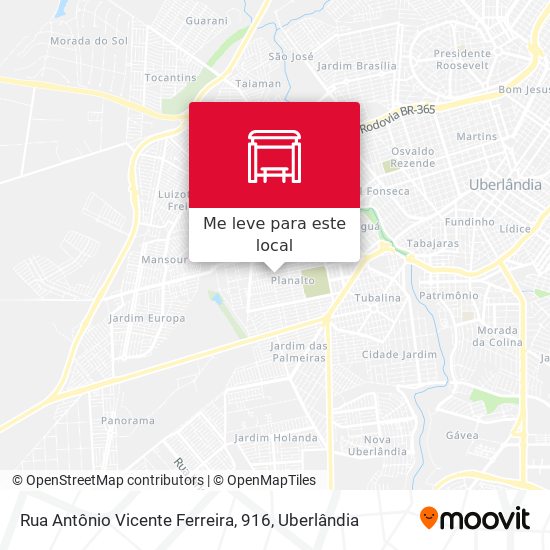 Rua Antônio Vicente Ferreira, 916 mapa