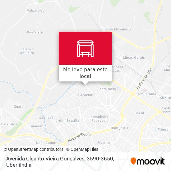 Avenida Cleanto Vieira Gonçalves, 3590-3650 mapa