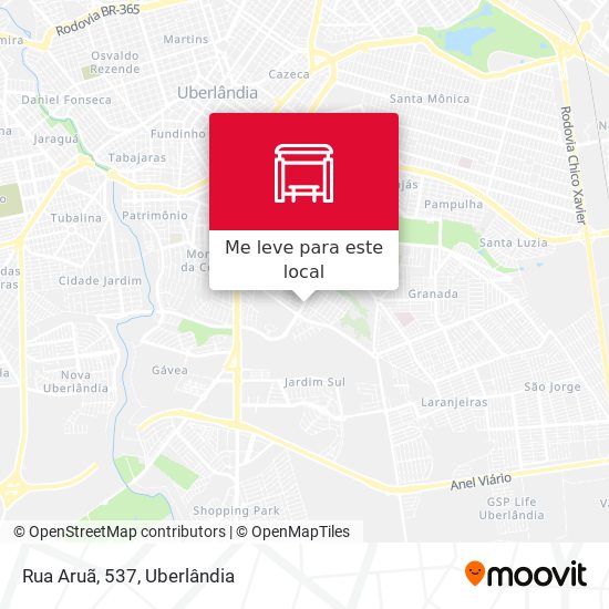 Rua Aruã, 537 mapa