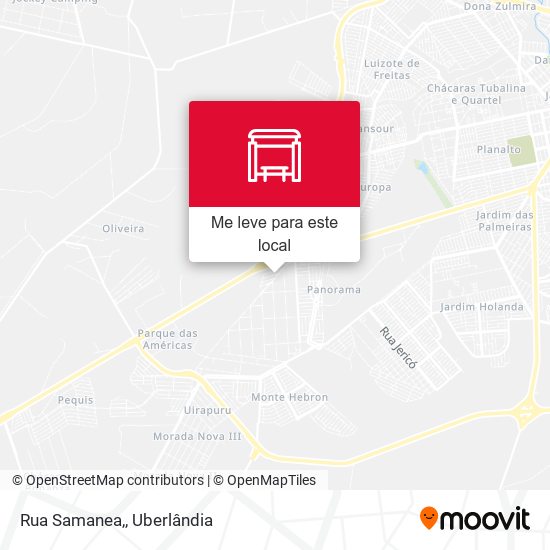 Rua Samanea, mapa
