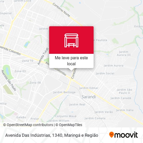 Avenida Das Indústrias, 1340 mapa