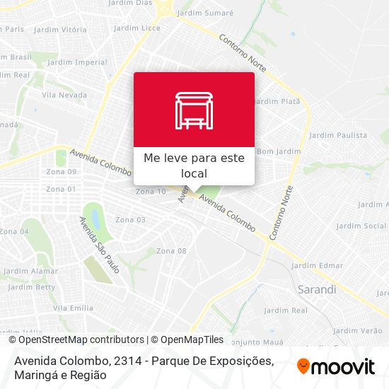 Avenida Colombo, 2314 - Parque De Exposições mapa