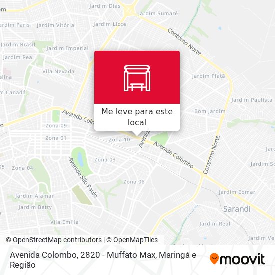 Avenida Colombo, 2820 - Muffato Max mapa