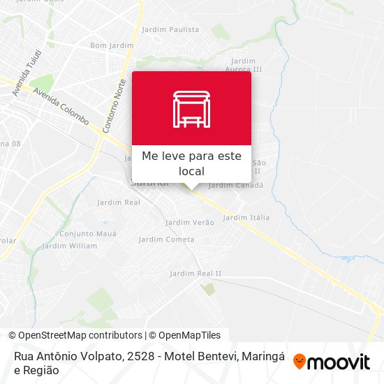 Rua Antônio Volpato, 2528 - Motel Bentevi mapa