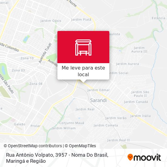 Rua Antônio Volpato, 3957 - Noma Do Brasil mapa