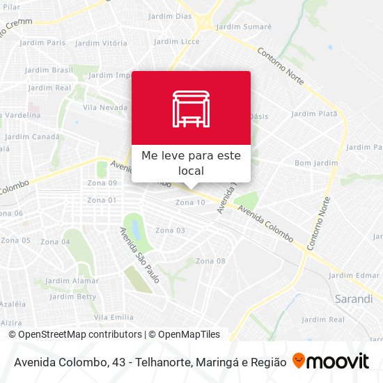 Avenida Colombo, 43 - Telhanorte mapa