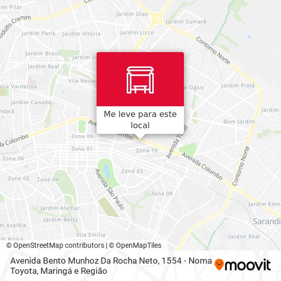 Avenida Bento Munhoz Da Rocha Neto, 1554 - Noma Toyota mapa
