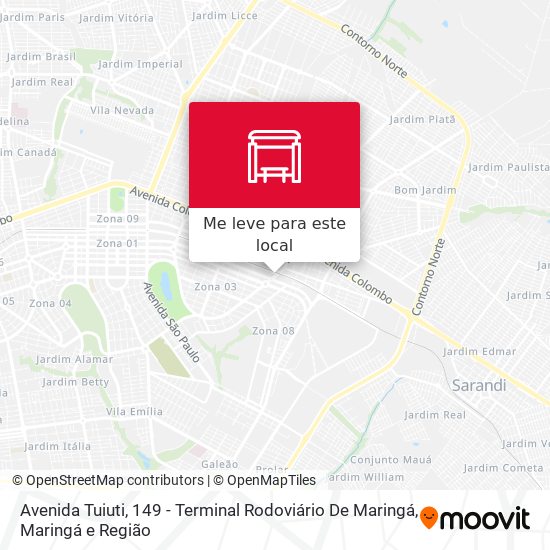 Avenida Tuiuti, 149 - Terminal Rodoviário De Maringá mapa