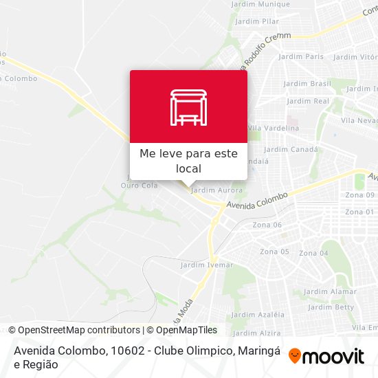 Avenida Colombo, 10602 - Clube Olimpico mapa