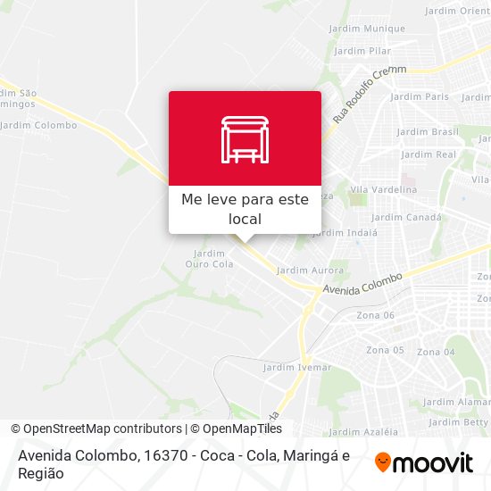 Avenida Colombo, 16370 - Coca - Cola mapa