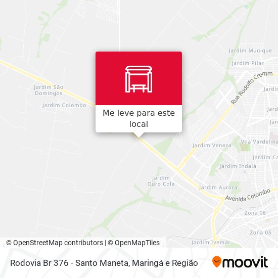 Rodovia Br 376 - Santo Maneta mapa