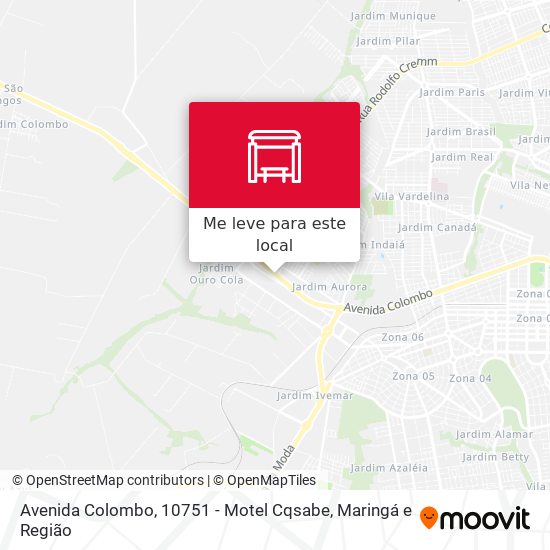 Avenida Colombo, 10751 - Motel Cqsabe mapa