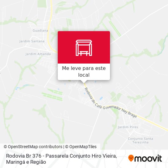 Rodovia Br 376 - Passarela Conjunto Hiro Vieira mapa