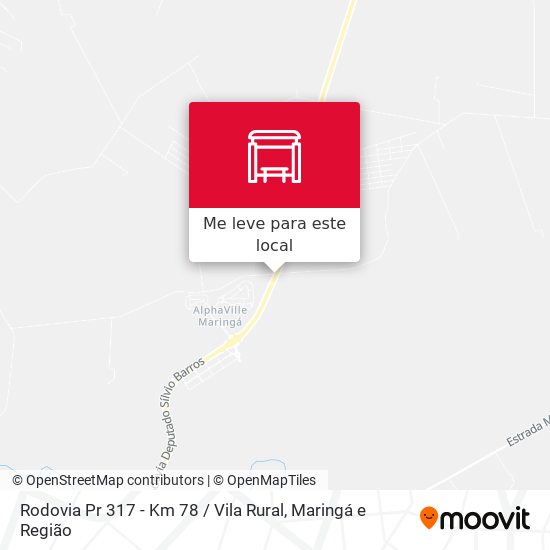 Rodovia Pr 317 - Km 78 / Vila Rural mapa