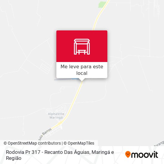 Rodovia Pr 317 - Recanto Das Águias mapa