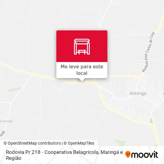 Rodovia Pr 218 - Cooperativa Belagrícola mapa