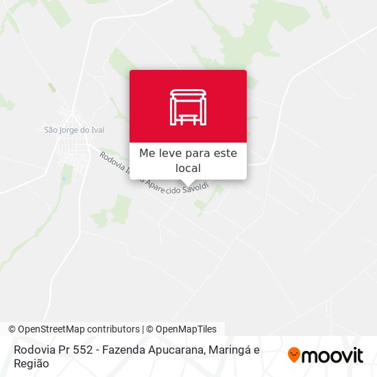 Rodovia Pr 552 - Fazenda Apucarana mapa