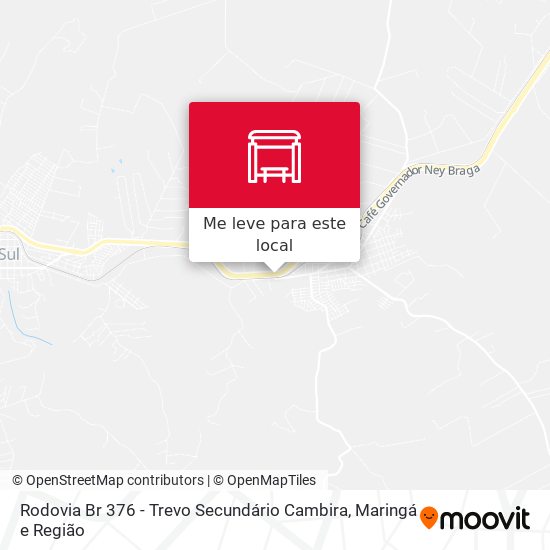 Rodovia Br 376 - Trevo Secundário Cambira mapa