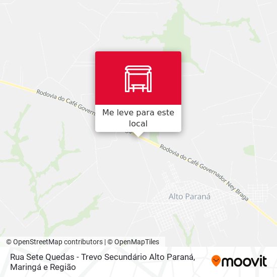 Rua Sete Quedas - Trevo Secundário Alto Paraná mapa