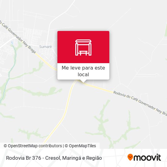 Rodovia Br 376 - Cresol mapa