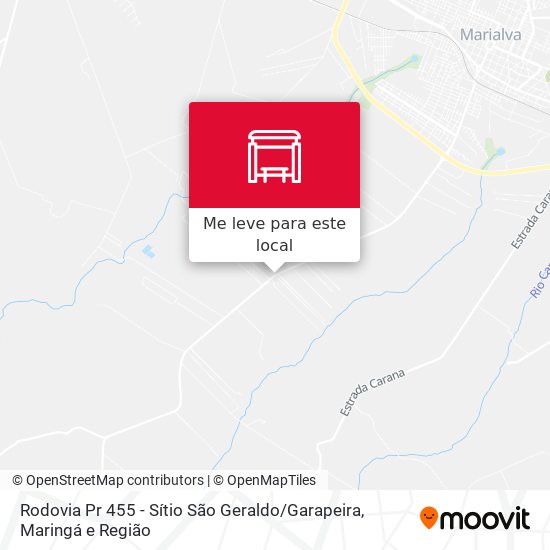 Rodovia Pr 455 - Sítio São Geraldo / Garapeira mapa