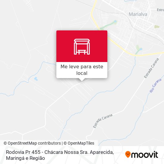 Rodovia Pr 455 - Chácara Nossa Sra. Aparecida mapa