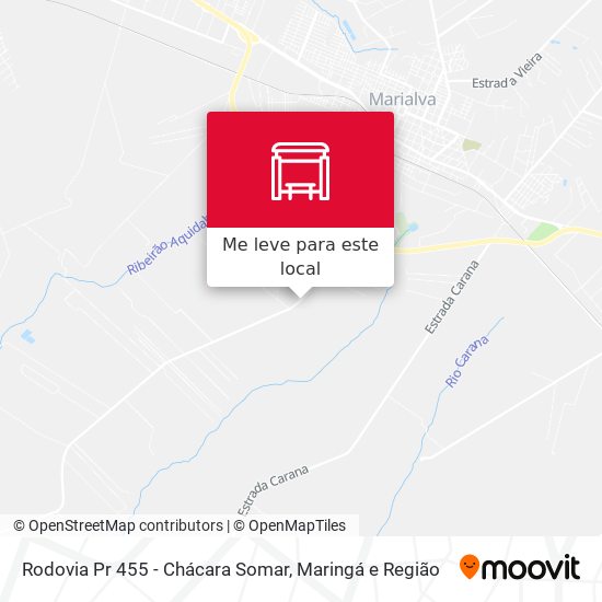 Rodovia Pr 455 - Chácara Somar mapa