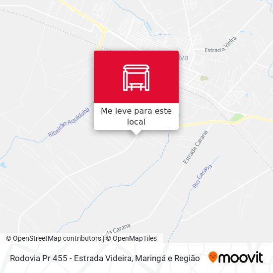 Rodovia Pr 455 - Estrada Videira mapa