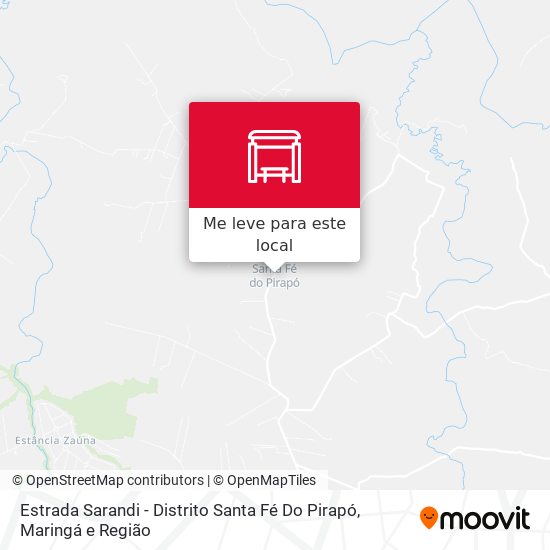 Estrada Sarandi - Distrito Santa Fé Do Pirapó mapa
