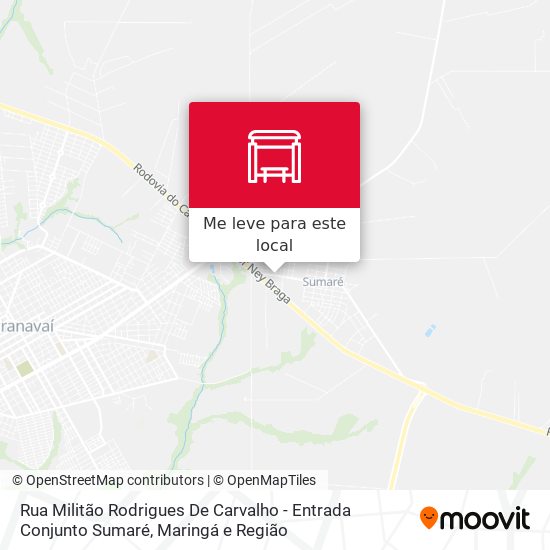 Rua Militão Rodrigues De Carvalho - Entrada Conjunto Sumaré mapa