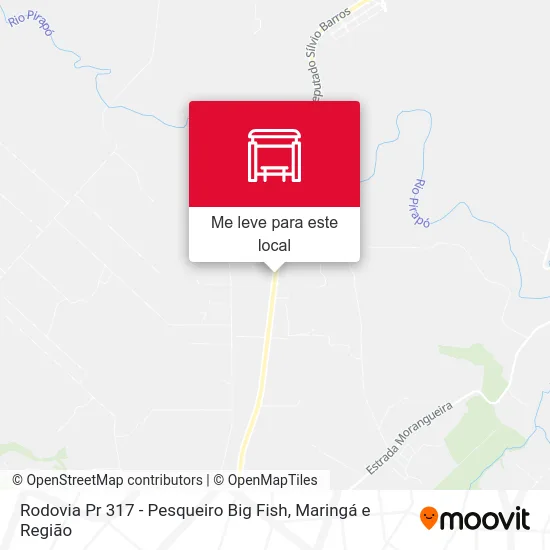 Rodovia Pr 317 - Pesqueiro Big Fish mapa