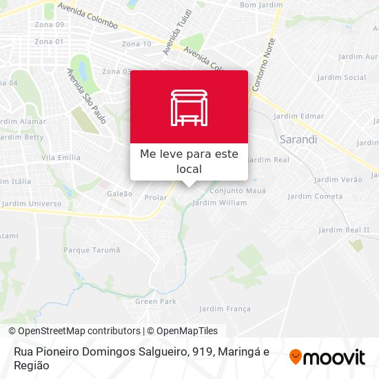 Rua Pioneiro Domingos Salgueiro, 919 mapa