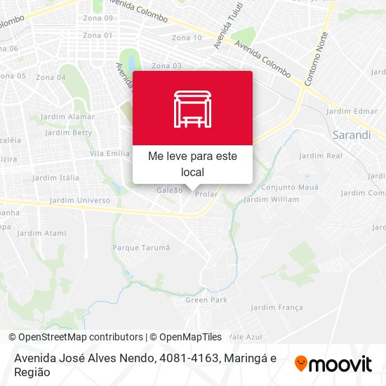 Avenida José Alves Nendo, 4081-4163 mapa