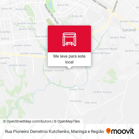 Rua Pioneiro Demétrio Kutchenko mapa