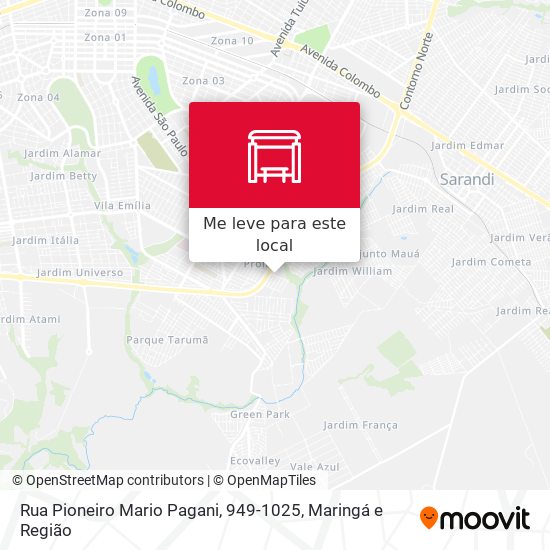 Rua Pioneiro Mario Pagani, 949-1025 mapa